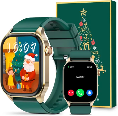 Vista 10 de SOUYIE Reloj inteligente con tema navideño 2025 para hombres y mujeres, Android iPhone, con llamada Bluetooth (respuesta/hacer llamada), rastreador