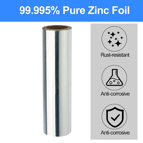 Vista 2 de Lámina de zinc de alta pureza, placa de hoja de zinc puro Zn tira de lámina de metal para laboratorio de ciencias DIY artesanía metalúrgica