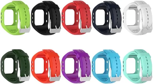 Vista 5 de QGHXO Correa para Polar A300, correa de repuesto de silicona suave y ajustable para reloj Polar A300