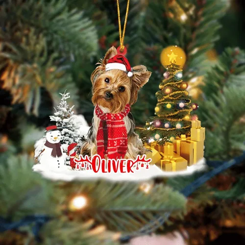 Vista 108 de NAZENTI Adorno personalizado de gato abisinio con árbol de pino, adorno de Navidad personalizado para perros amantes de las mascotas, colgante