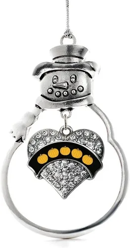 Vista 73 de Inspired Silver - Big Sis - Adorno de Navidad plateado - Adorno de árbol de Navidad con dije de corazón con circonita cúbica - Decoración colgante