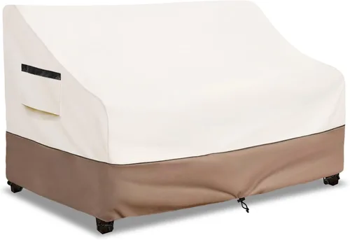 Vista 14 de Fundas impermeables para sillas de patio, paquete de 2, 27.5 Beige