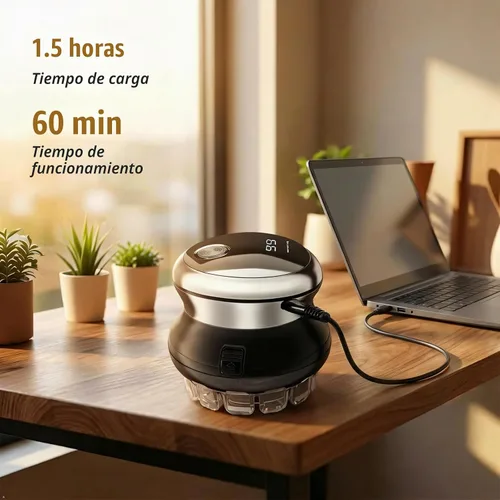 Vista 4 de Moricsom® Kit de corte de pelo automático para hombres, cortapelos inalámbrico recargable por USB y recortadora de pelo circular automática, peines