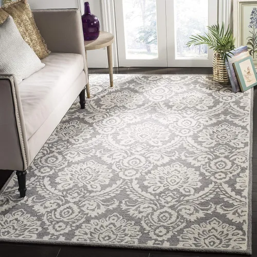 Vista 13 de SAFAVIEH Blossom Collection - Alfombra decorativa, 2 x 3 pies, azul y marfil, lana hecha a mano, ideal para zonas de alto tráfico en entrada, sala