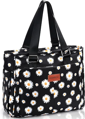 Vista 15 de Bolsas de almuerzo grandes para mujer, lonchera aislada para adultos, bolsa de almuerzo a prueba de fugas con bolsillo de almacenamiento. Bolsa