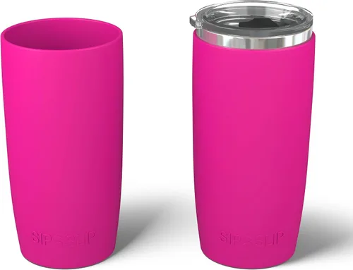 Vista 27 de Funda de silicona para vasos, compatible con vasos Yeti, RTIC, Ozark Trail, Magellan y más. Fundas aisladas personalizadas para enfriar latas
