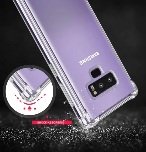 Vista 3 de Funda para Samsung Galaxy Note 9, Clear Note 9, a prueba de golpes, de poliuretano termoplástico, antideslizante, resistente a los arañazos, carcasa