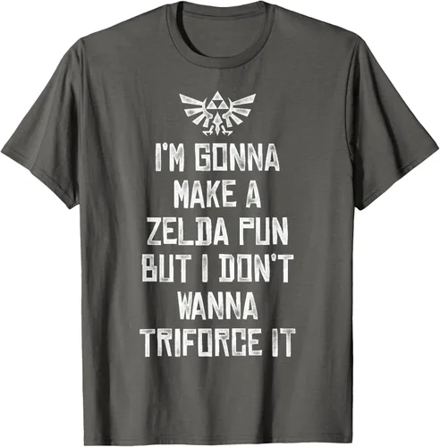 Vista 50 de Nintendo Zelda Funny Triforce It Pun - Camiseta gráfica, Negro, S