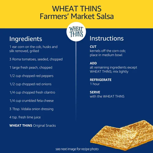 Vista 10 de Wheat Thins Snacks originales, galletas de trigo integral, galletas de aperitivos, 8.5 onzas
