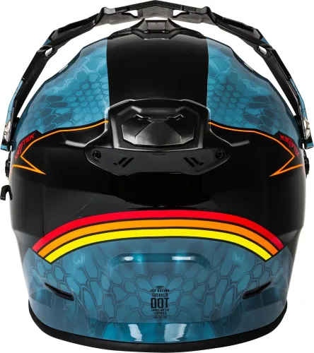 Vista 2 de Fly Racing Trekker Cold Weather MX ATV Off-Road Motorcycle Helmet Pizarra/Negro/Rojo (Dual Shield)