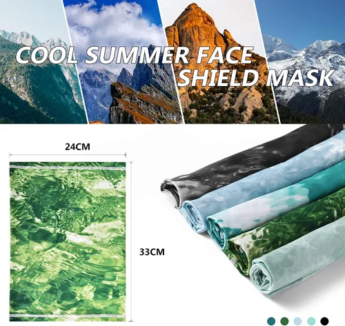 Vista 6 de MCTi - Mascada para el cuello con protección UV, UPF 50, para correr, pescar, pasamontañas, turbante.