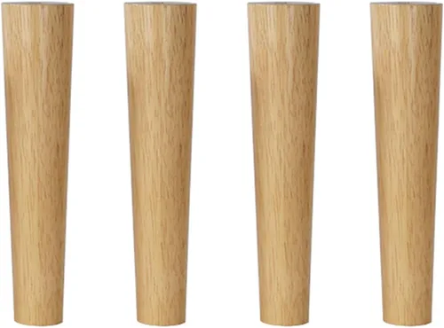 Vista 8 de Patas de madera maciza para muebles, patas de sofá cónicas, patas de mesa de café, patas de repuesto para armario, con accesorios, con perno M8