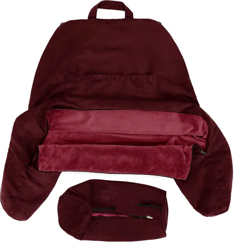 Vista 18 de Funda de almohada Husband Pillow solo para lectura - Funda para silla de lectura con generosos bolsillos traseros y laterales - Morado claro