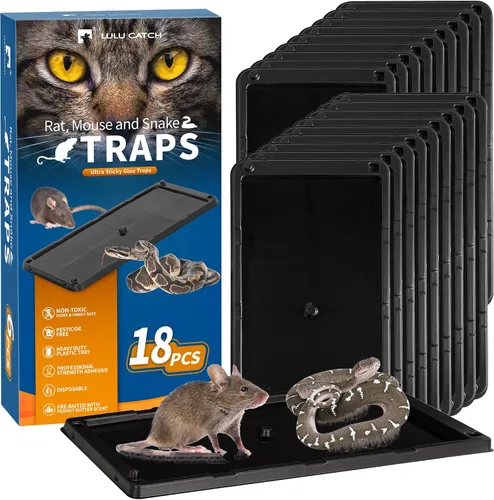 Vista 14 de LULUCATCH, trampas para ratones, 6 unidades de trampas grandes de pegamento para interiores para el hogar, tablas de pegamento a granel pre-cebadas