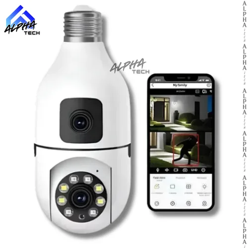 Camara Bombillo doble lente de AlphaTechnology