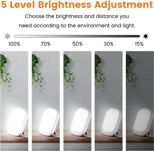 Vista 3 de LASTAR Sun Lamp 10,000 Lux Daylight Lamp with Memory Function 5 Adjustable Brightness Levels 4 Color Temperature 4 Timer Funtion Sunlight Lamp