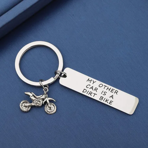 Vista 3 de MYOSPARK Motocross Rider Gift My Other Car is a Dirt Bike Llavero Motocicleta Dirt Biker Regalo Para Motocross Racer