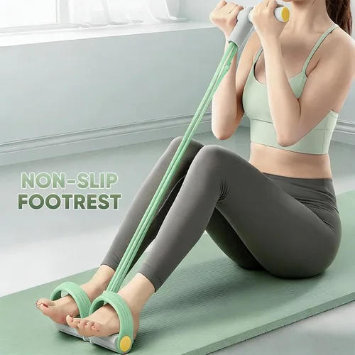 Vista 3 de Sakerplus Banda elástica multifunción de resistencia para yoga, banda elástica para ejercicio, tirador de pedal de estiramiento para entrenamiento