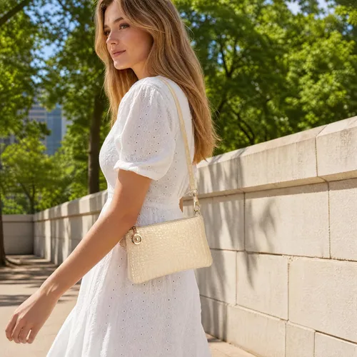 Vista 2 de Bolsa de Mano con Cremallera para Mujer, Bolso Cruzado, Bolso de Hombro, Cartera