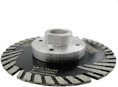 Vista 9 de DT-DIATOOL Hoja turbo de diamante de 4 pulgadas para cortar hormigón de mármol de granito con dientes de protección inclinados
