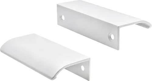 Vista 32 de Tiradores negros de 3.94 pulgadas para gabinete, 6 unidades, espacio entre agujeros de 2.52 pulgadas, tiradores de borde de aleación de aluminio