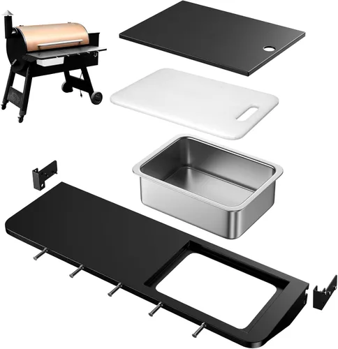 Vista 11 de Utheer Estante frontal plegable para ahumador Pit Boss PBV4NX, mesa