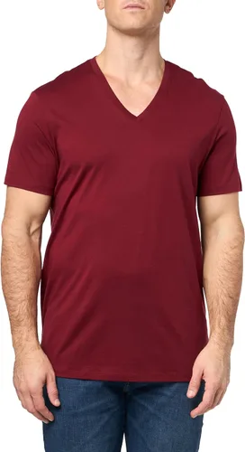 Vista 7 de Armani Exchange Camiseta de manga corta con cuello en V de algodón Pima para hombre Beacon Blue