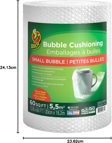 Vista 10 de Rollo de burbujas para protección de embalaje Duck, Transparente