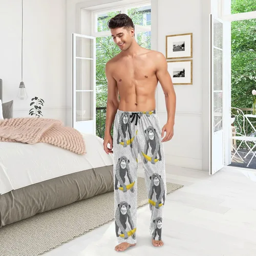 Vista 5 de Fish - Pantalones de pijama para hombre, pantalones de pijama suaves para dormir