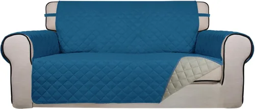 Vista 81 de PureFit - Funda de sofá acolchada reversible, protector de muebles impermeable, funda de sofá lavable con espuma antideslizante y correas elásticas