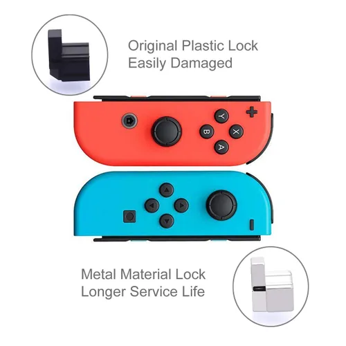 Vista 2 de EMiEN Latches Replacement For NS Nintendo Switch Joy-Con, Lock Buckles Repair Tool Kit for Switch Joy-Cons ,Include Cross Tri-Wing Screwdrivers