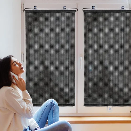 Vista 9 de Artibetter Persianas opacas para filtrar la luz, sin taladro, con 3 ventosas, persianas enrollables portátiles temporales para el hogar, oficina