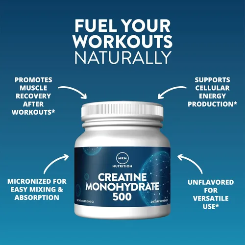 Vista 4 de MRM Nutrition Creatina monohidrato en polvo, sin sabor - 11.5 oz