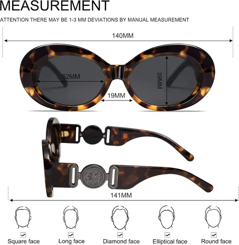 Vista 4 de VANLINKER Gafas de sol polarizadas redondas de moda para mujer Jackie O Bold Chic Oval Clout Gafas de sol VL9687