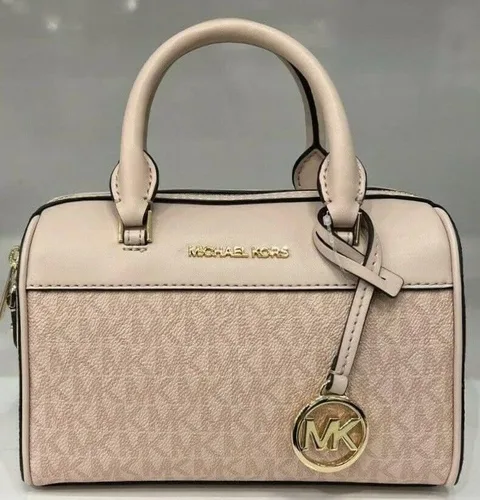Vista 8 de Michael Kors Bolsa de viaje extra pequeña de piel y lona recubierta