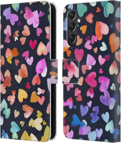 Vista 188 de Head Case Designs Officially Licensed Ninola Brushstrokes Multi Colorful Leather Wallet Case Compatible with Samsung Galaxy A07 4G