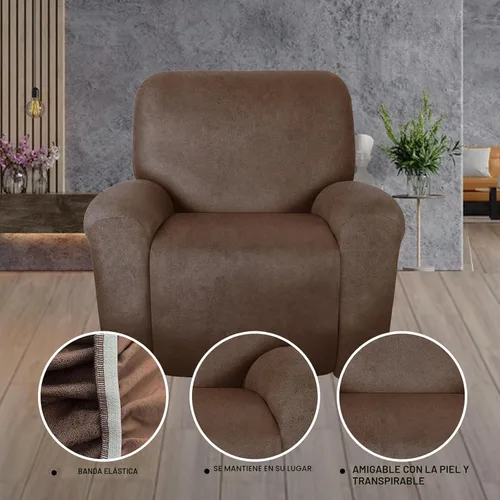 Vista 7 de ANARACHON Fundas para Sillas Reclinables Tipo Cuero, 4 Piezas Funda para Sillón Reclinable Lazy Boy, Protector de Muebles - Funda Suave Lavable