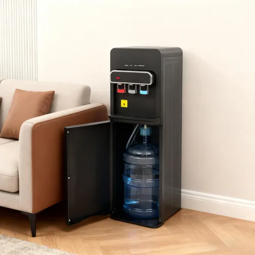 Vista 5 de Dispensador de agua de carga inferior, dispensador de agua caliente, fría y a temperatura ambiente para botellas de 5 galones, fácil carga
