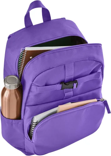 Vista 6 de Let's Make Memories Mochila infantil para la escuela, personalizada, bolsa de Peppa Pig con lonchera opcional, color morado, baile