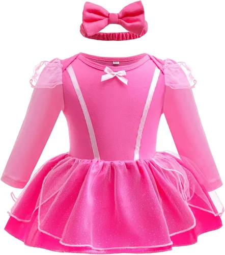 Vista 12 de Disfraz de princesa para niñas pequeñas, disfraz de tutú de Halloween, mameluco de Navidad Nn11