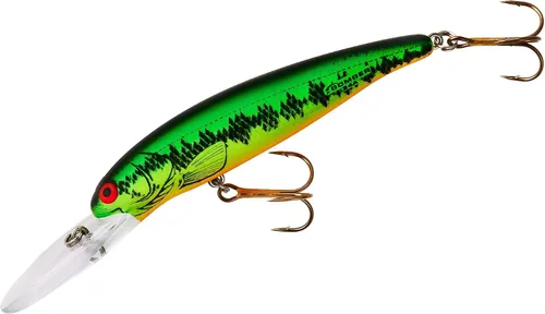 Vista 12 de Bomber Señuelos Long A Slender Minnow Jerbait Señuelo de Pesca Chartreuse Flash Espalda Negra/Vientre Naranja