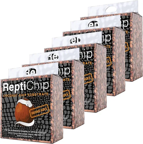 Vista 10 de ReptiChip - Sustrato de reptil con chips de coco de 72 cuartos de galón de capacidad, bloque de cáscara de coco orgánico comprimido para hábitat