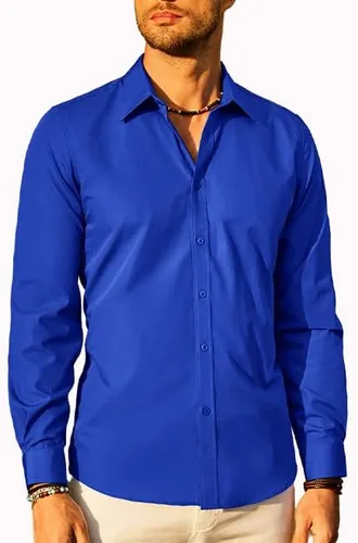 Vista 5 de Paul Jones - Camisas de vestir de manga larga con botones para hombre