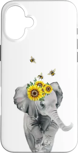 Vista 23 de Elephant Bumble bee - Sunflower Animal Lover Honey Bees Case for iPhone 17