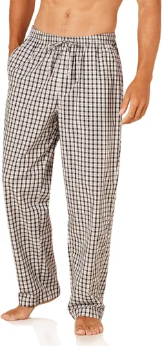 Vista 22 de Amazon Essentials Pantalón de pijama tejido de corte recto con bolsillos para hombre Tartán mezcla de óxido burdeos