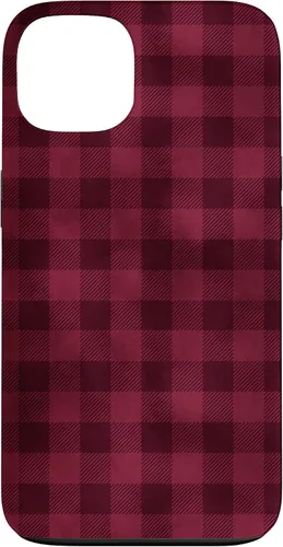 Vista 7 de Funda para iPhone 13 Pro Max Pretty Fall Otoño Burdeos Búfalo a cuadros