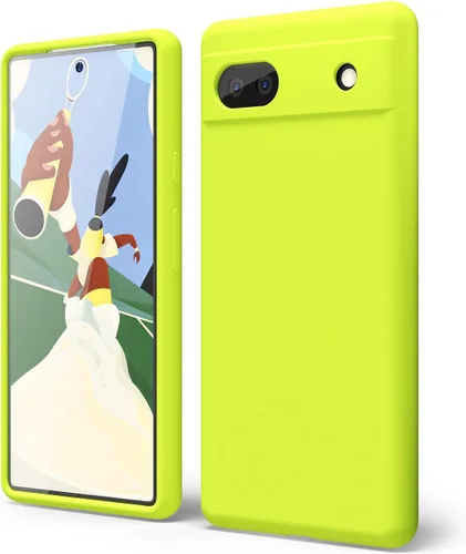 Vista 161 de oakxco para Google Pixel 6A Funda de teléfono de silicona líquida, diseño estético lindo y delgado para mujer y niña, cubierta de gel suave, lisa