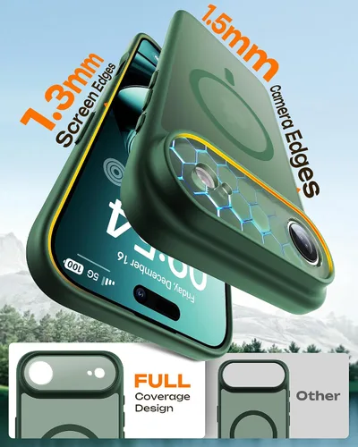 Vista 319 de TOCOL Funda para iPhone 11, compatible con Magsafe, protección completa de cámara, imanes integrados, protección contra caídas, funda translúcida