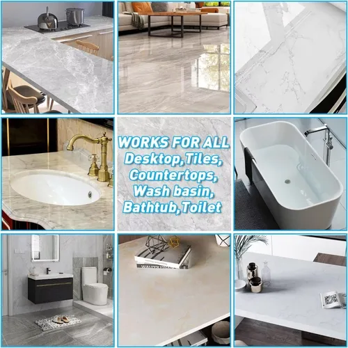 Vista 7 de Kit de reparación de encimera de cuarzo para azulejos y fibra de vidrio (color a juego), kit de reparación de granito y bañera, 4 onzas de porcelana
