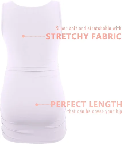 Vista 4 de Camiseta sin mangas para maternidad, tallas grandes